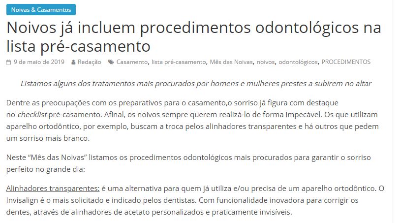 Tratamentos odontológicos para noivos