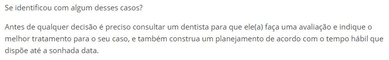 Tratamentos odontológicos para noivos