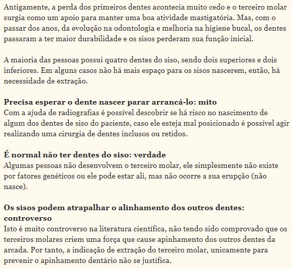 Dentista esclarece dúvidas sobre o dente do siso