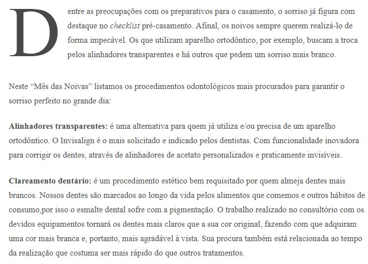 Noivos já incluem procedimentos odontológicos na lista pré-casamento